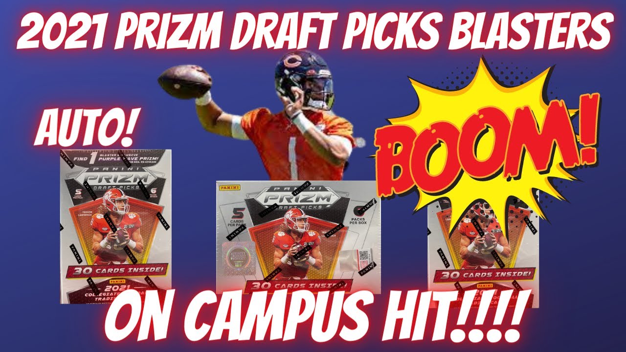 2021 Prizm Draft Picks Football Blaster Boxes (X3).  🔥🔥 ON CAMPUS and an Auto Hit!