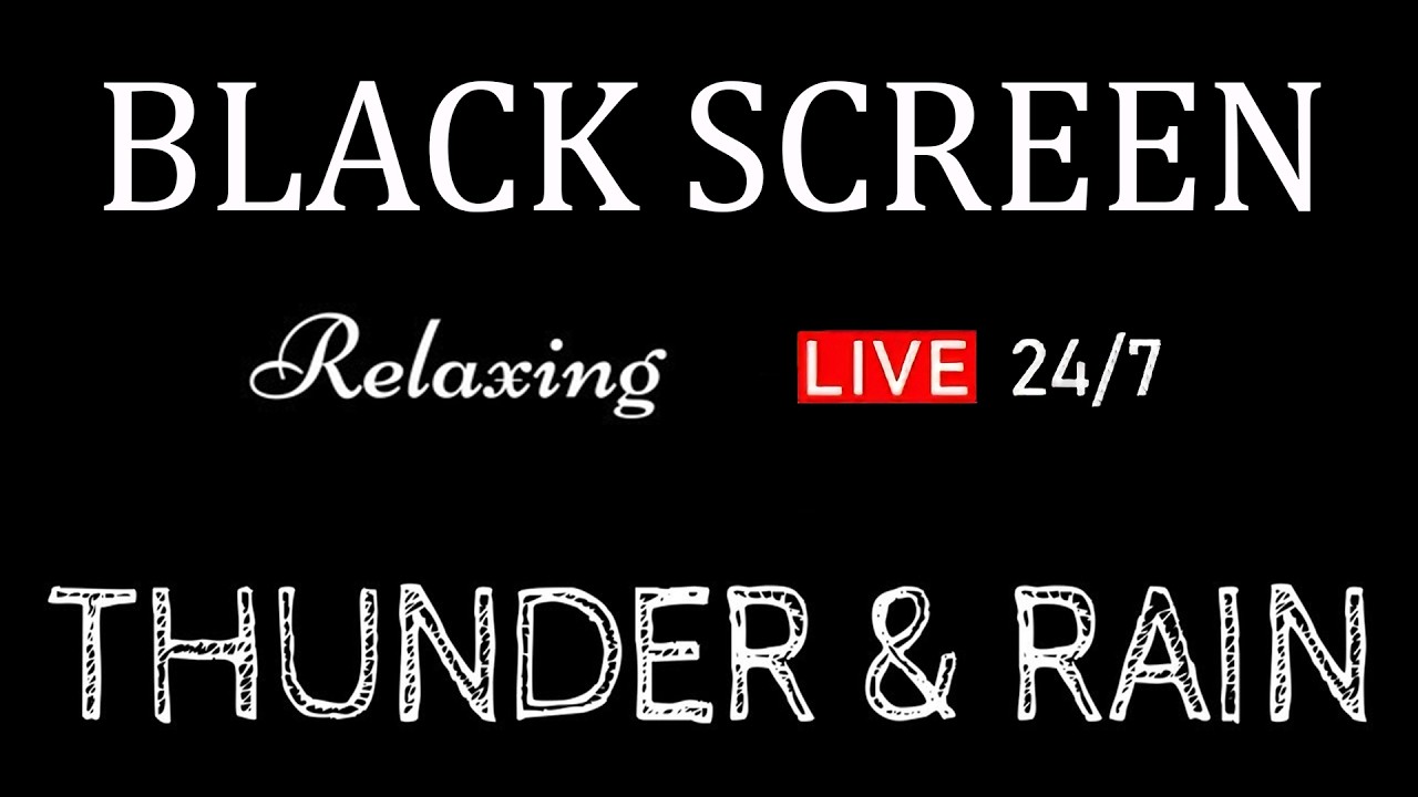 24/7 LIVE Rain Sounds for Sleep (Black Screen) 🌧️ Deep Sleep White Noise