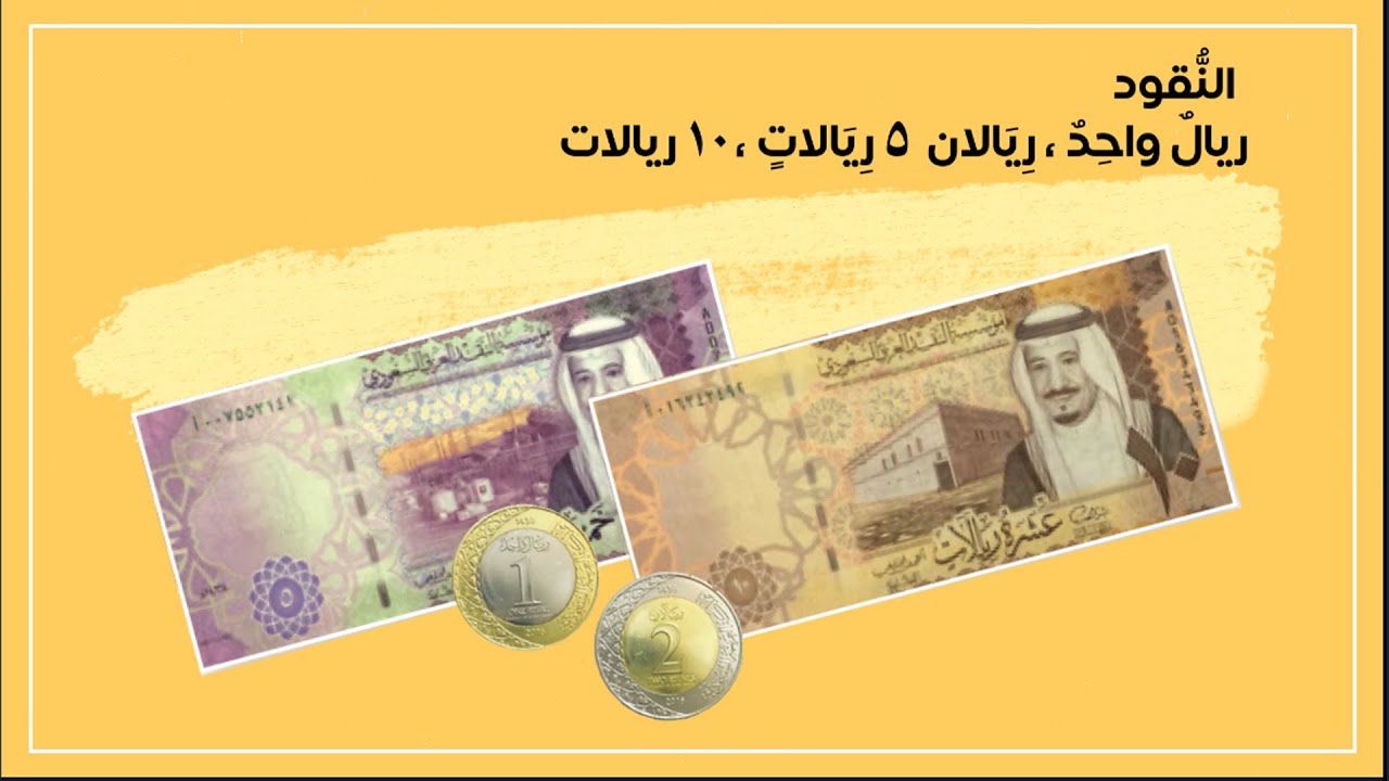 النقود ريال واحد،ريالان،5 ريالات،10ريالات - رياضيات - الصف الأول الابتدائي - الفصل الدراسي الثالث