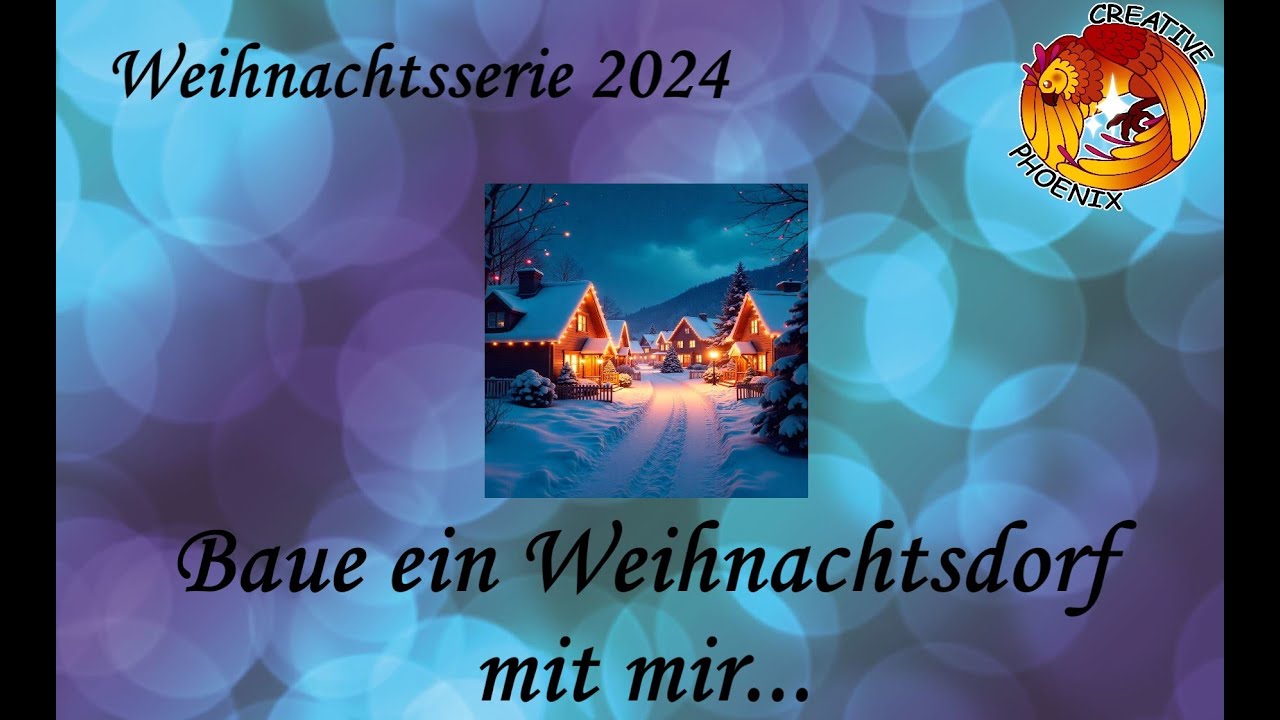 467. Weihnachtsdorf mit Beleuchtung aus Giessmasse - deutsch
