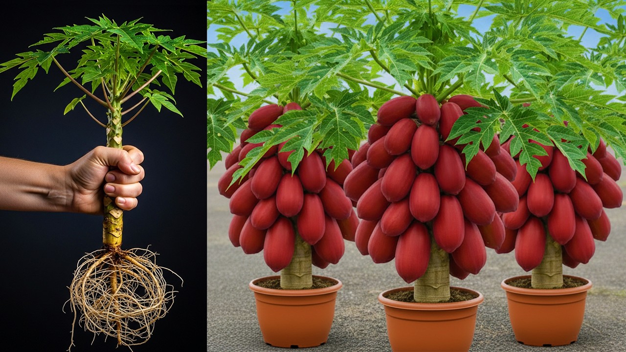 Fast Growing Papaya Lemon Sweetsop Trees From Cutting Propagation Technique!