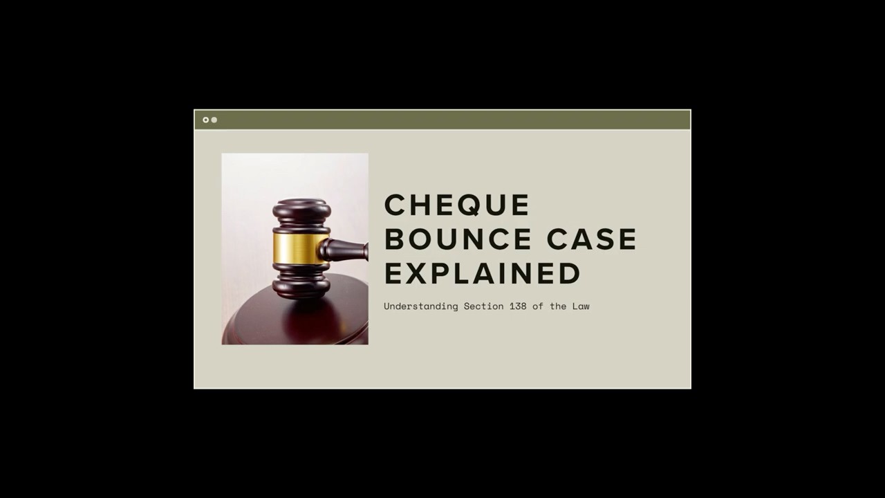 cheque bounce case us 138 #ChequeBounce #Section138 #LegalAwareness #ChequeDishonour