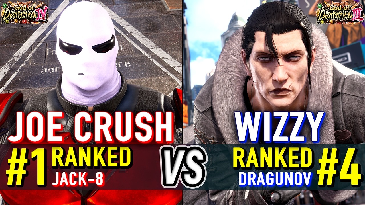 T8 🔥 JOE CRUSH (#1 Ranked Jack-8) vs WIZZY (#4 Ranked Dragunov) 🔥 Tekken 8 High Level Gameplay