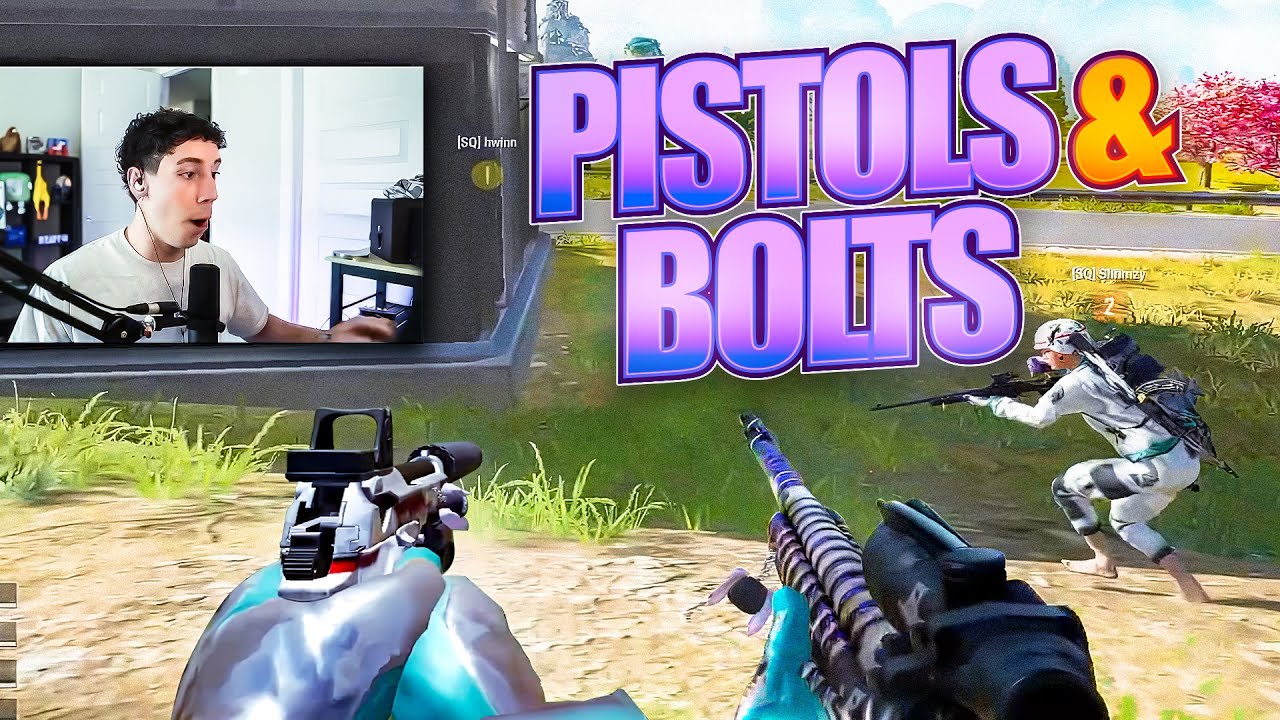 PUBG Pistols & Bolts ONLY Challenge ft. TGLTN, Shrimzy, Kickstart & hwinn