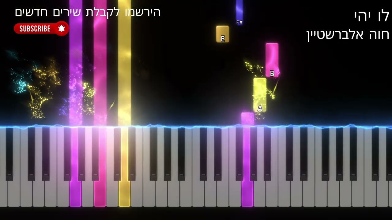 לו יהי - חוה אלברשטיין | פסנתר למתחילים | תווים לפסנתר | אקורדים לפסתנר | תווים לנגינה