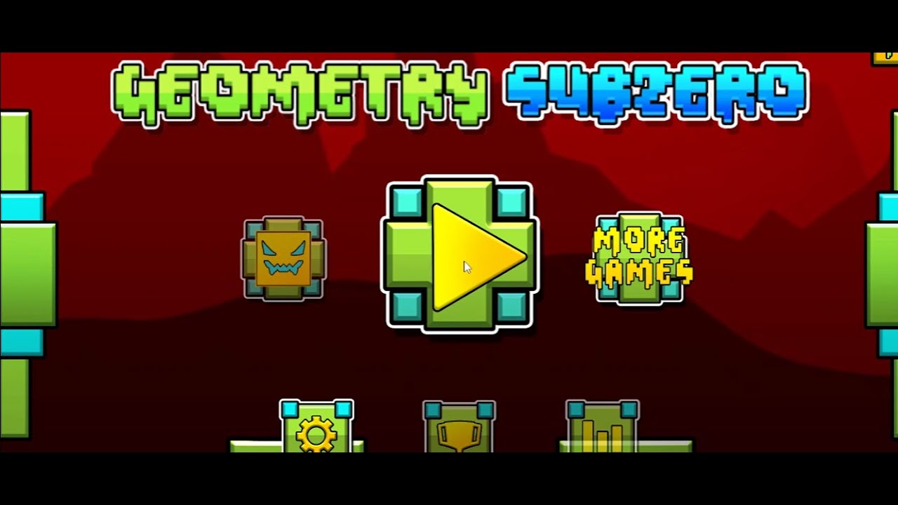 playing geometry dash (subzero)