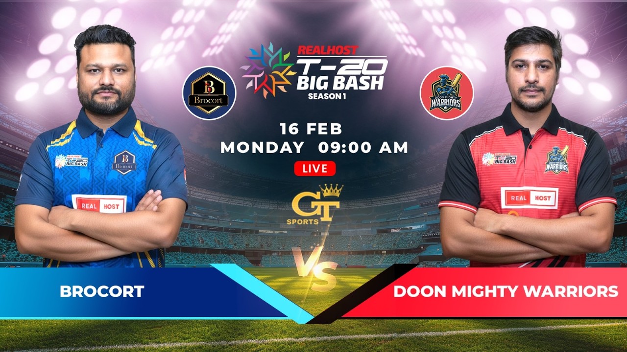🏏 7th League Match | Brocort vs Doon Mighty Warriors | RealHost Big Bash Cricket League | Live Match