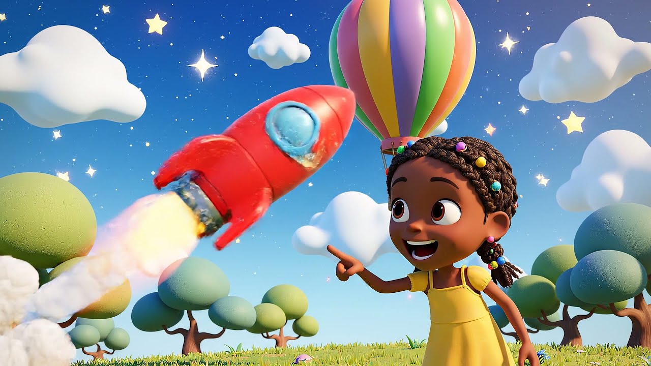 Three Little Toy Rockets Zoom Zoom Zoom | Nursery Rhymes for Kids & Baby Songs