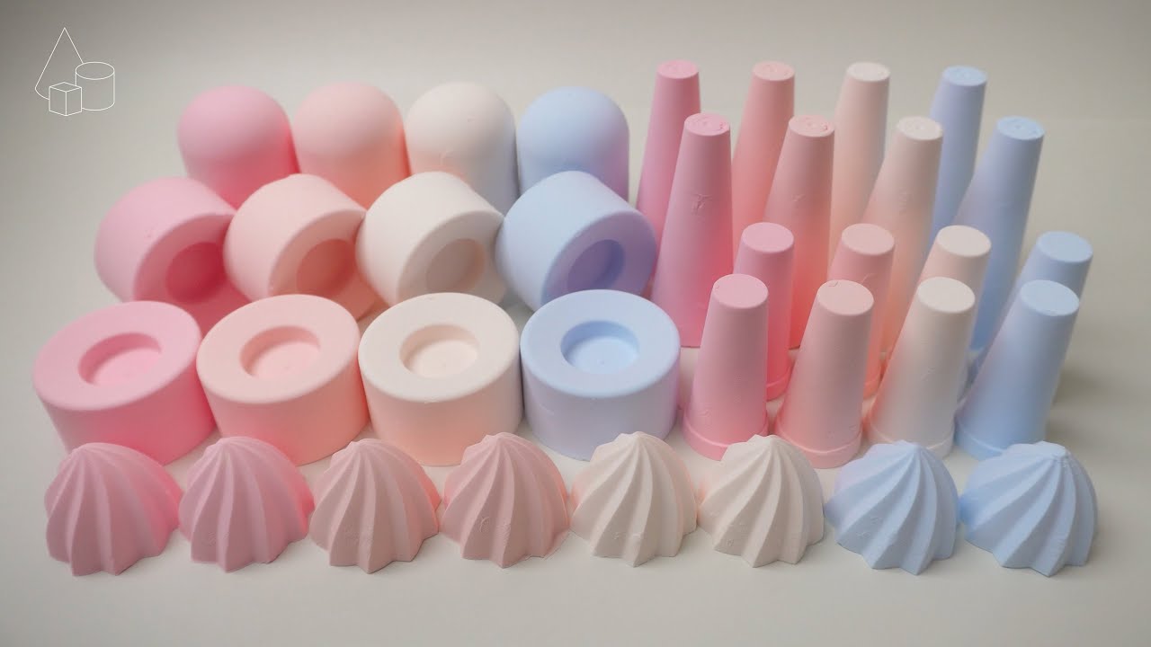 ASMR | Baking Soda Crunch & Relax 💖 Lovely Pastel Shapes