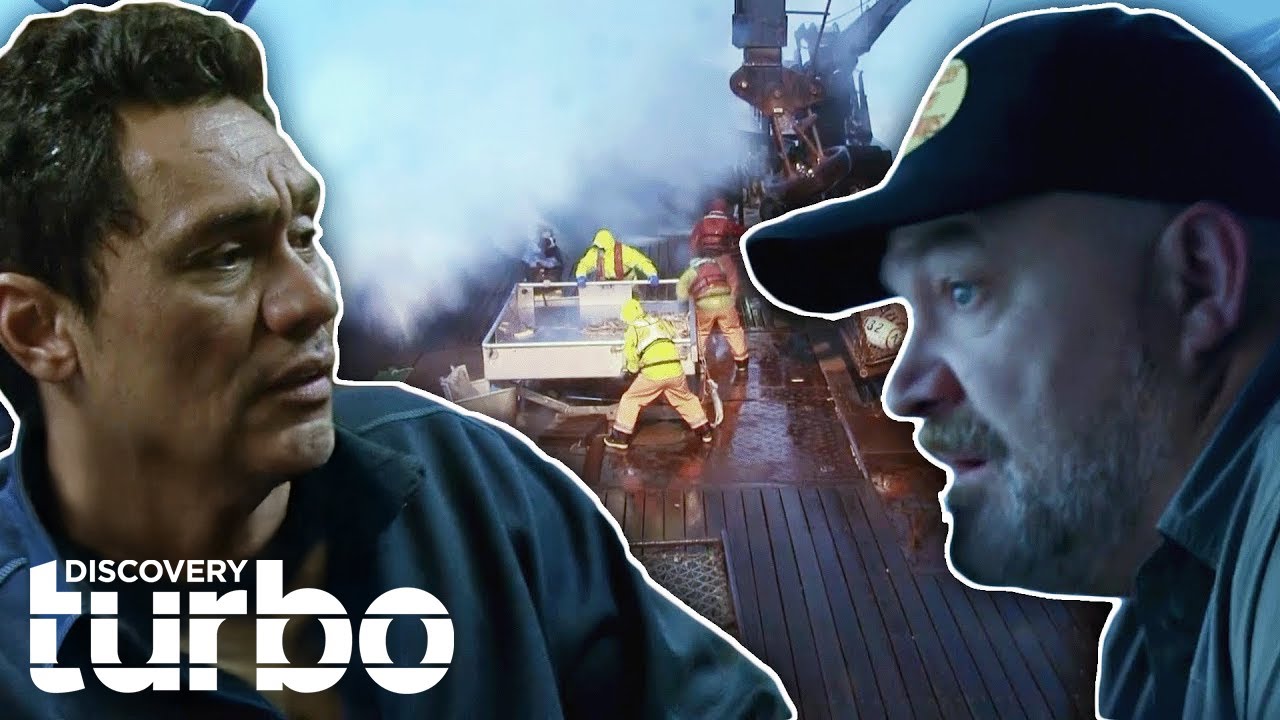 Freddy Gets Bashed By Wave Onboard The Wizard | Deadliest Catch