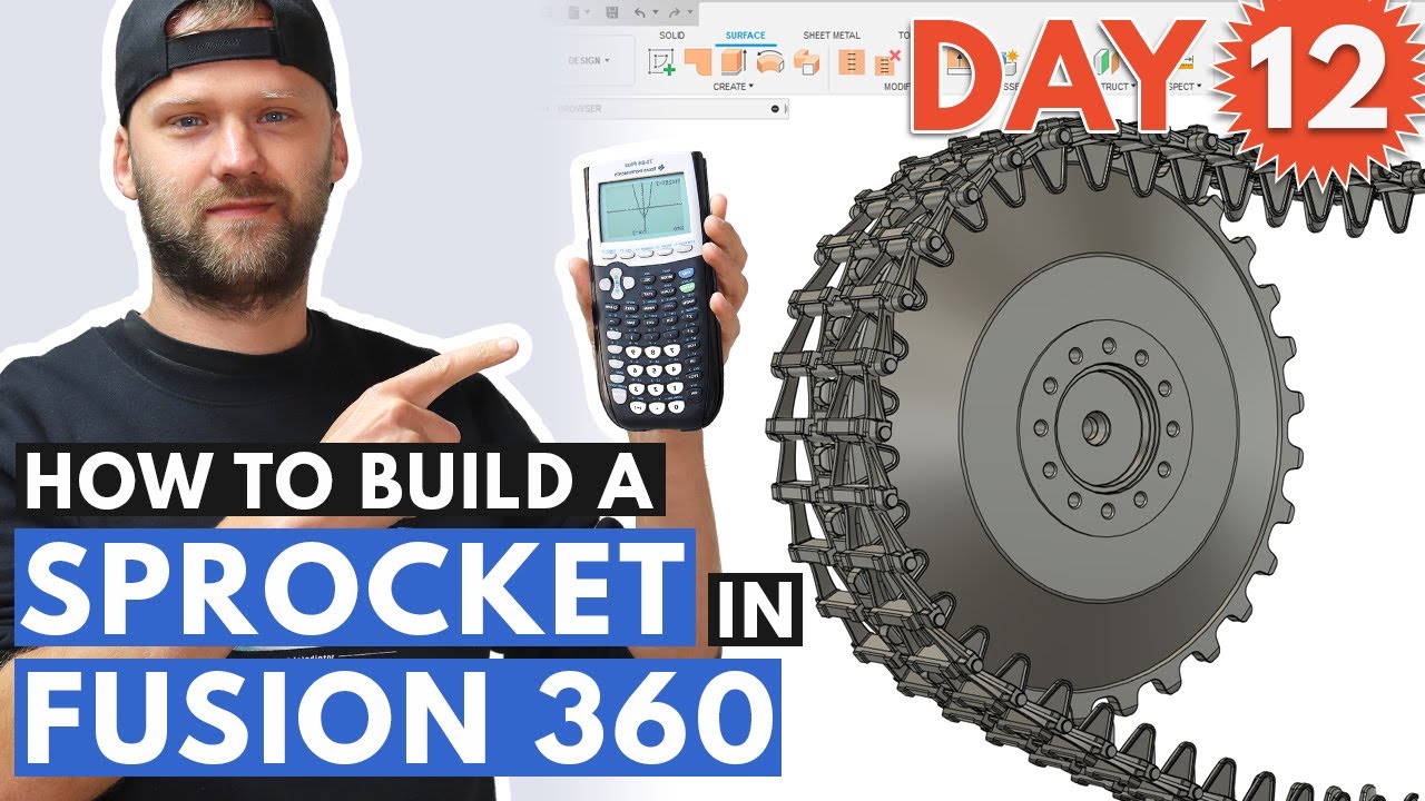 How To Design a Sprocket in Fusion 360 - Day 12