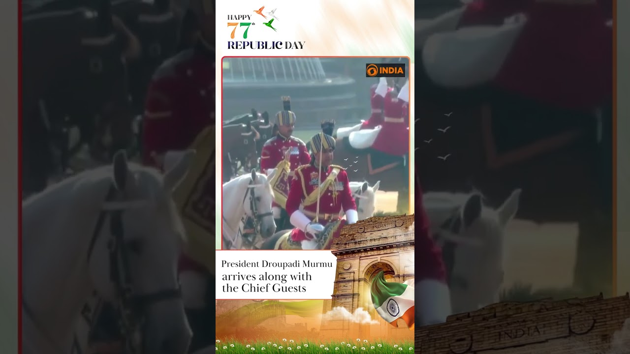 President Droupadi Murmu Arrives with EU Leaders in Traditional Buggy | 77th Republic Day LIVE