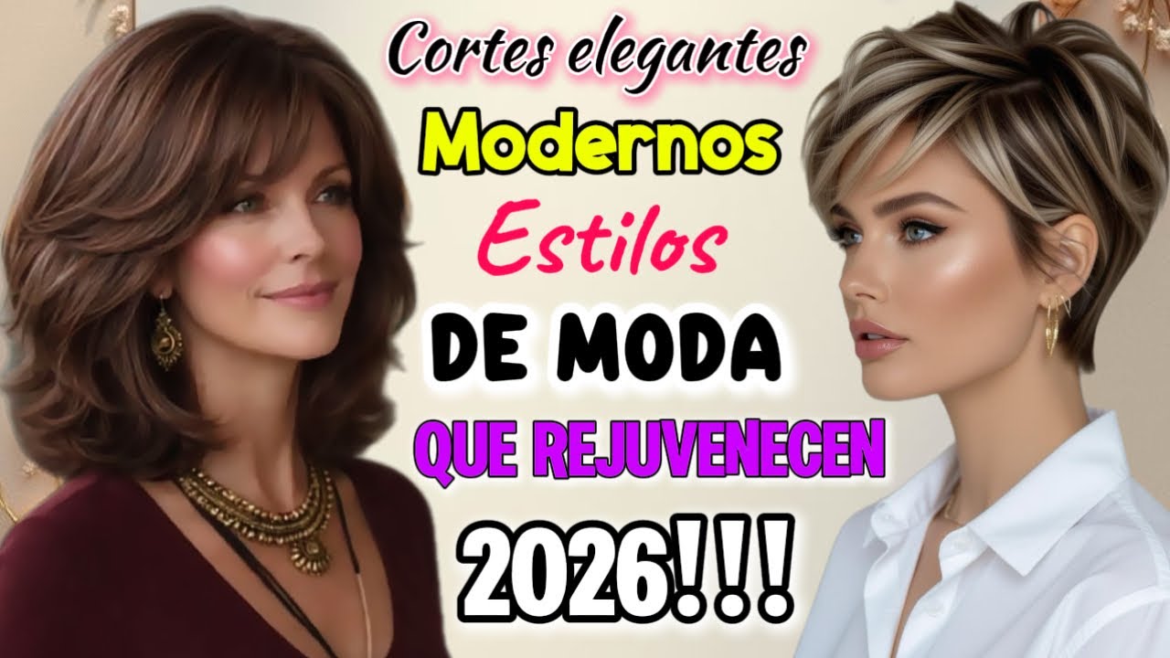 CORTES de CABELLO ELEGANTES PARA Mujer 50+ A&ntilde;os REJUVENECE en 2026