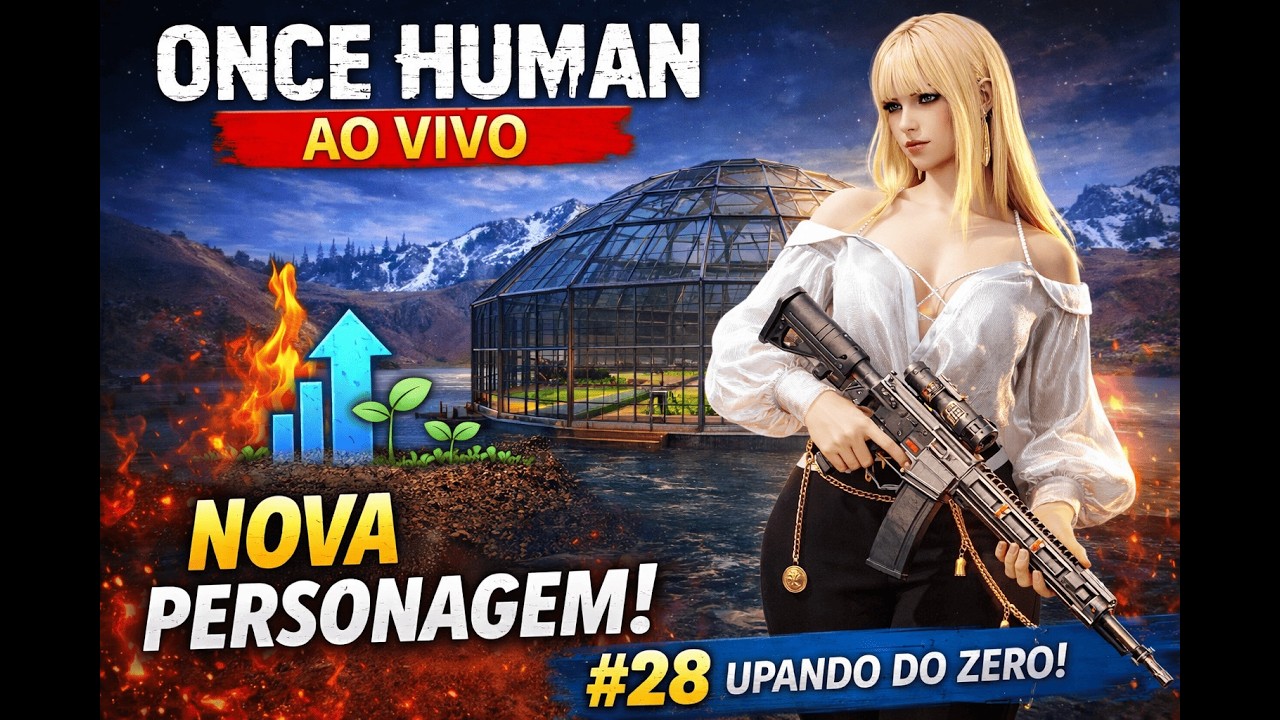 🧬 Once Human AO VIVO #28 | Nova Personagem + Nova Skin 🔥 Upando do Zero