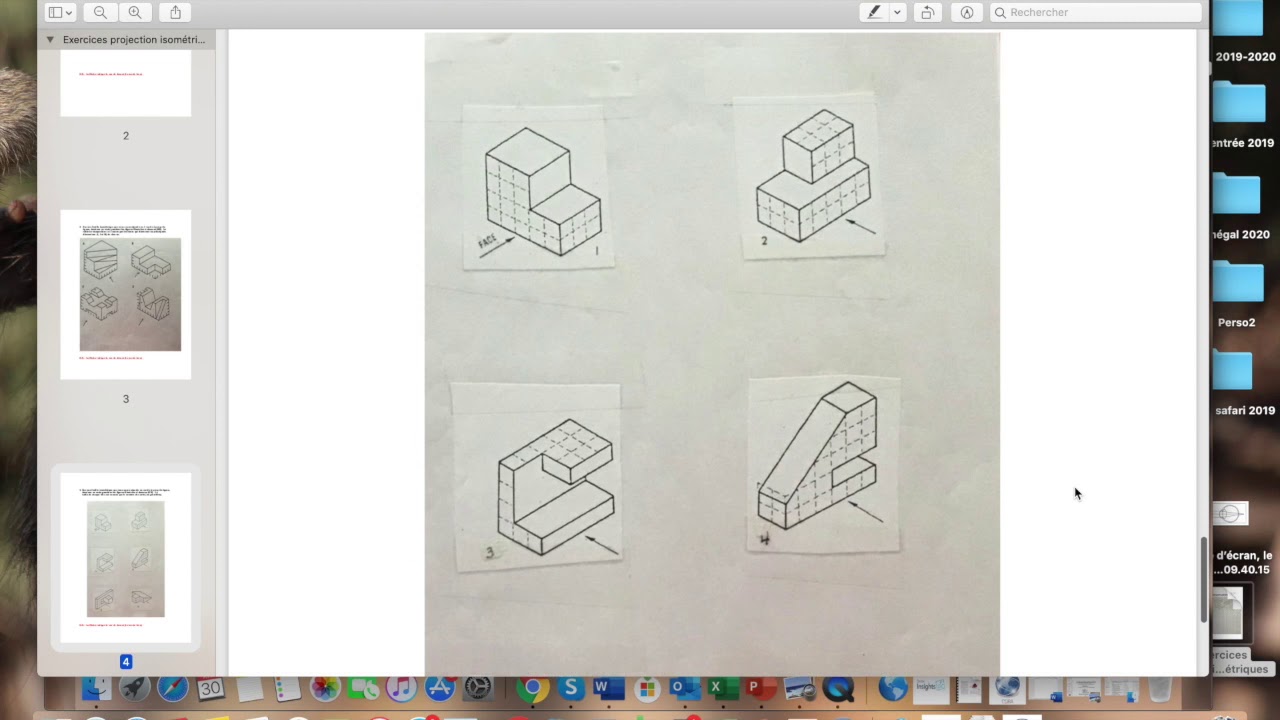 Dessin technique : Projections isométriques