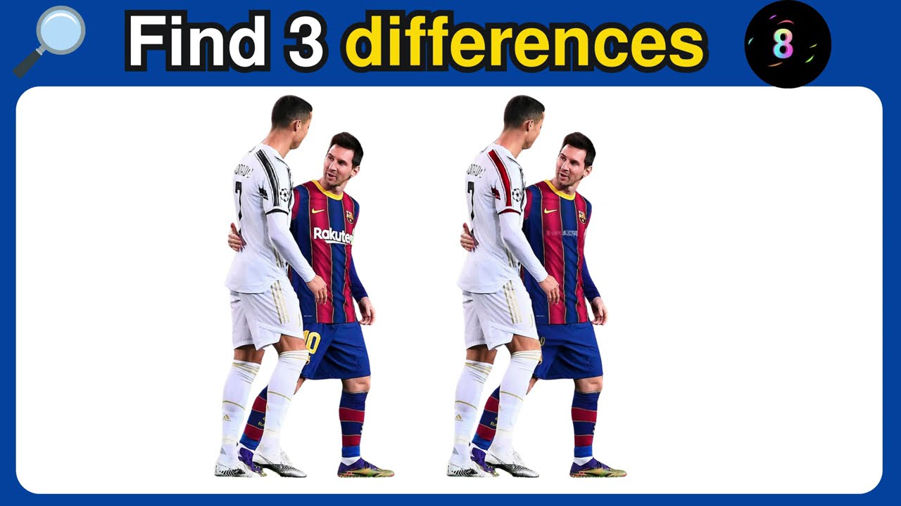 find the odd one out,Find the real Kylian Mbapp&eacute; ,find 2 Cristiano Ronaldo , find Messi
