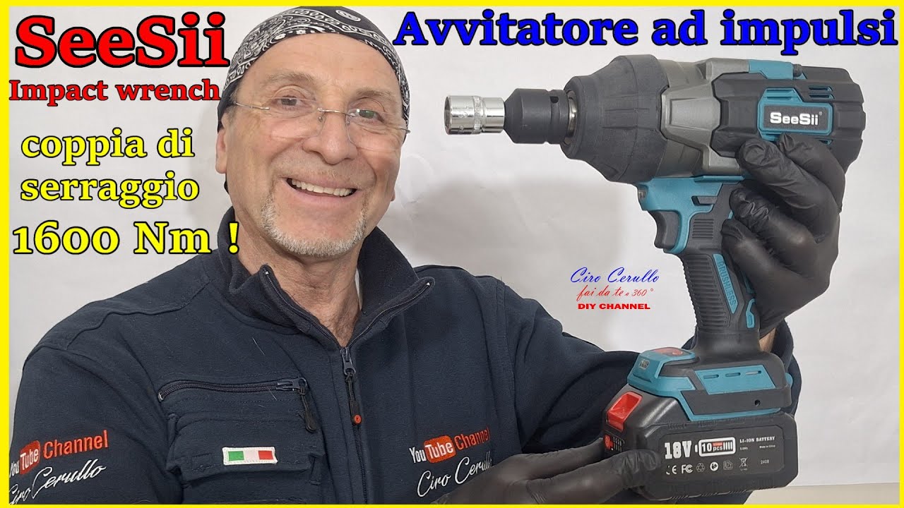 AVVITATORE a IMPULSI SeeSii 1600 Nm ! Recensione avvitatore a impulsi. SeeSii impact Wrench. Well of