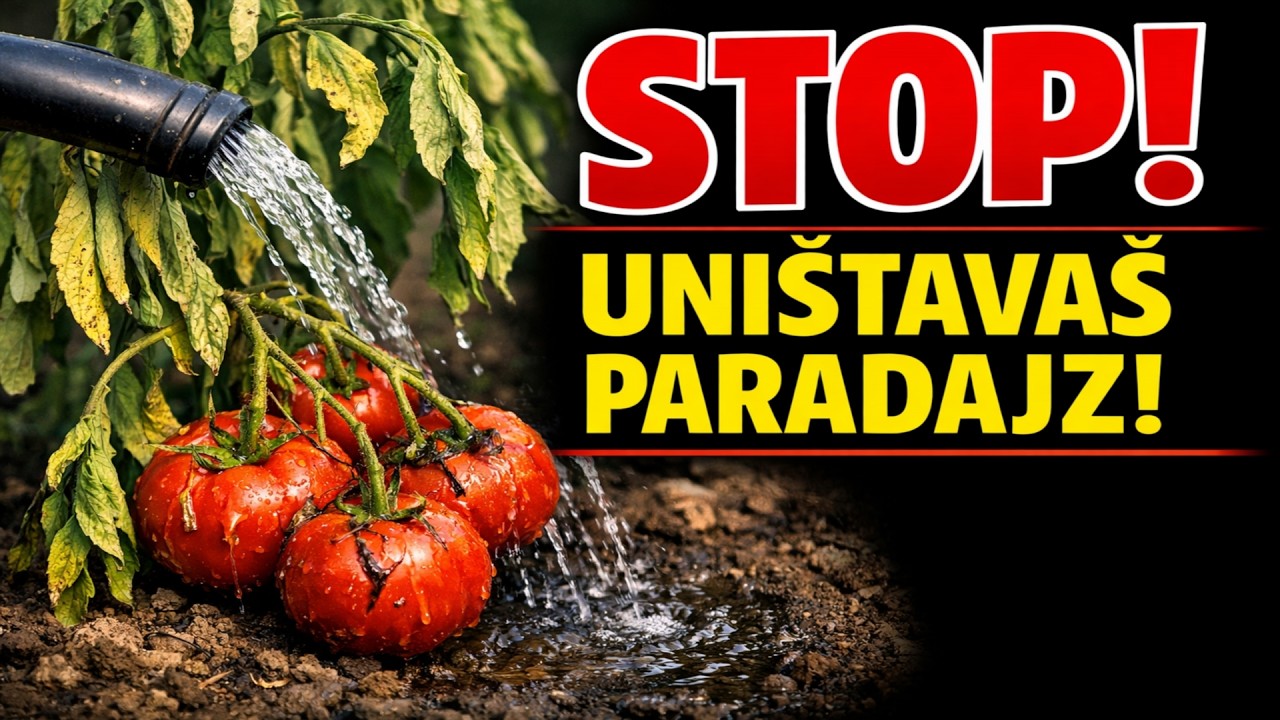 Glavna GREŠKA koju 99% ljudi pravi: Prestanite zalivati paradajz dok ne saznate OVO!