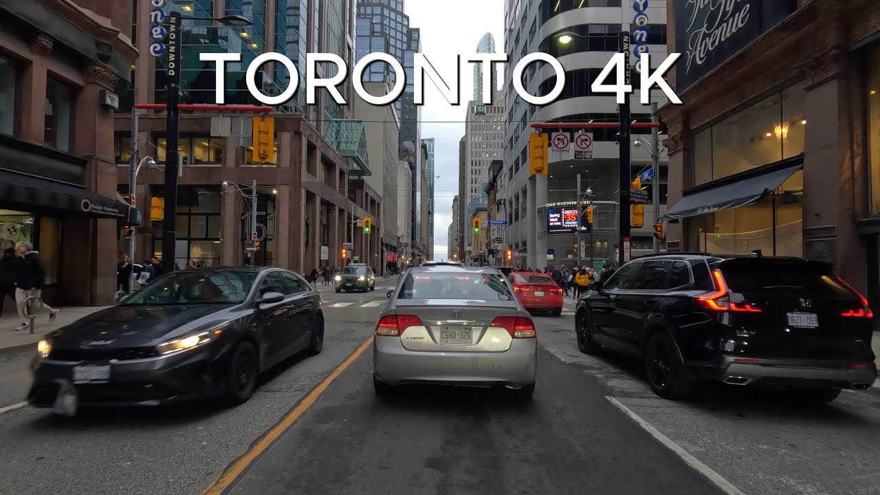 Last Day Of 2024 Driving Downtown Toronto 4K - Waterfront Skyscrapers