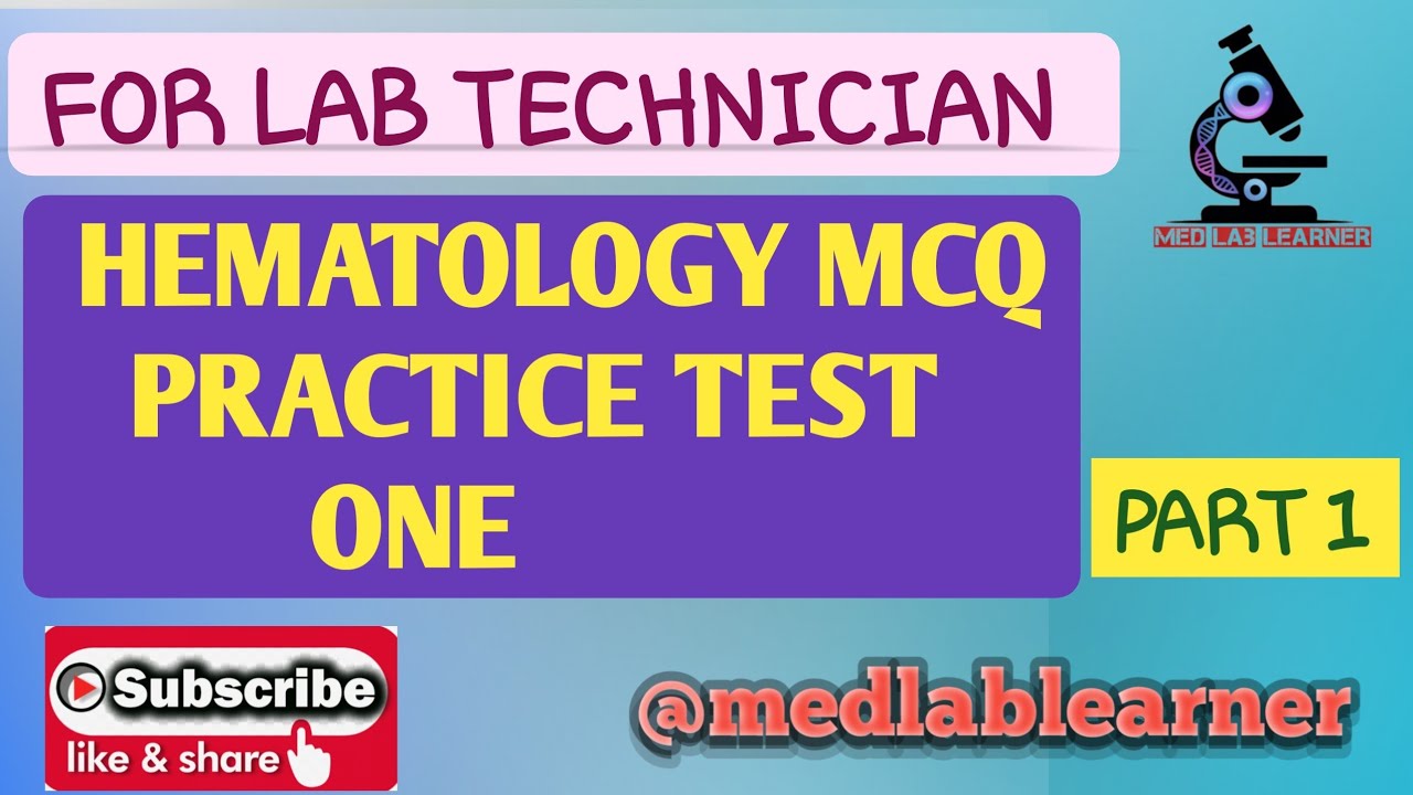 Top 25 MCQ in Hematology part 1| Lab technician exam MCQ | Hematology MCQ 