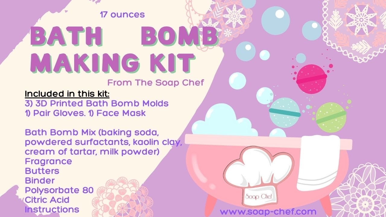 Bath Bomb Making Kit - available on Etsy @SoapChefMolds