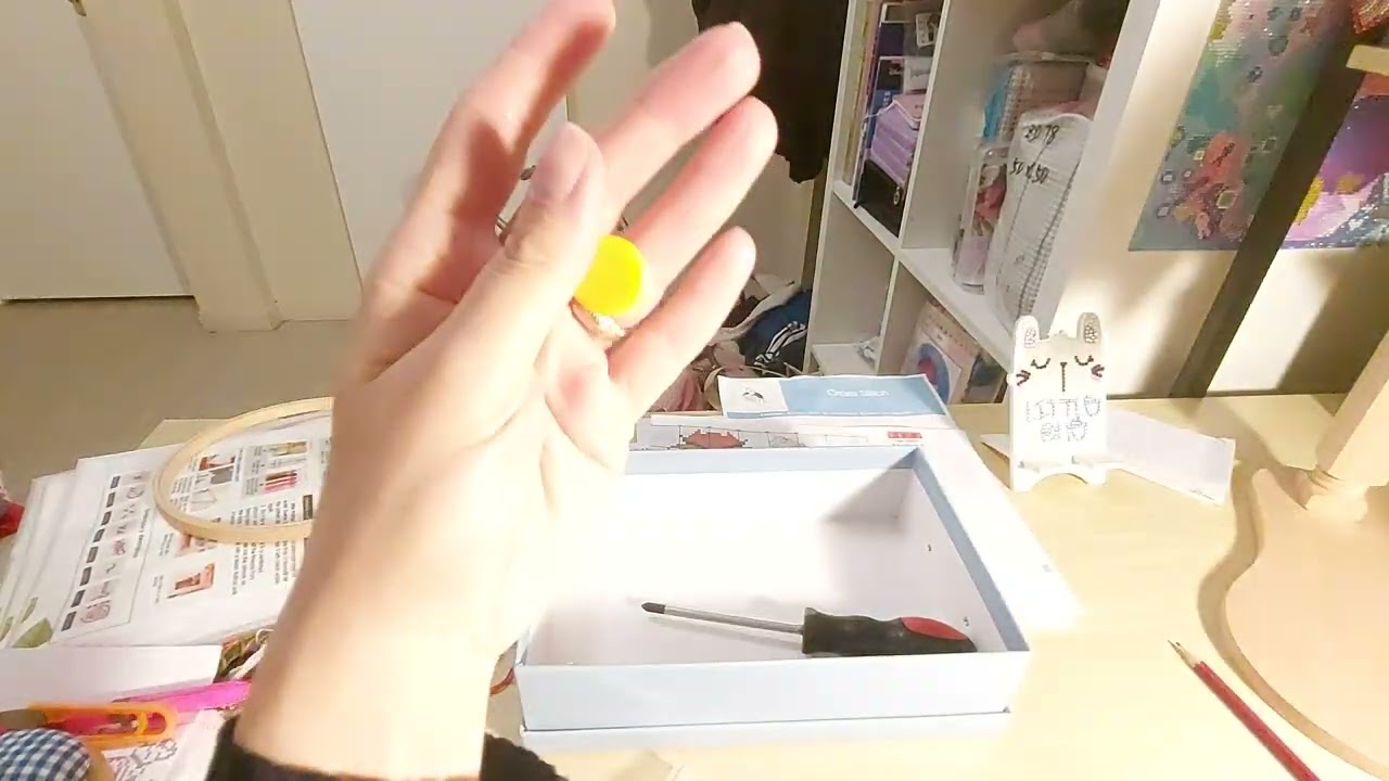 Point de croix avec moi,mon materiel, petites astuces, on prepare une toile #pointdecroix #flosstube