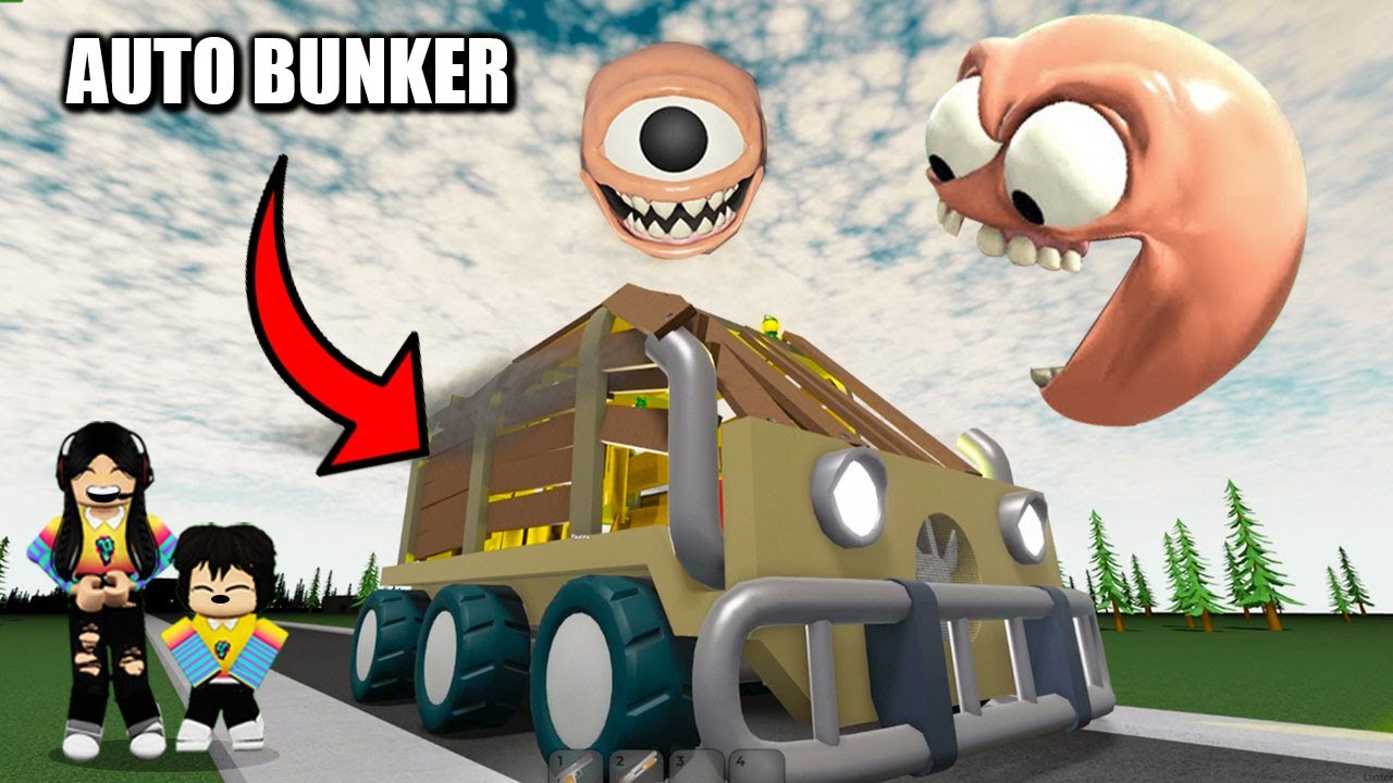 CONSTRUIMOS UN COCHE BUNKER PARA ESCAPAR  DEL APOCALIPSIS DE CABEZAS MUTANTES roblox | paolazgames