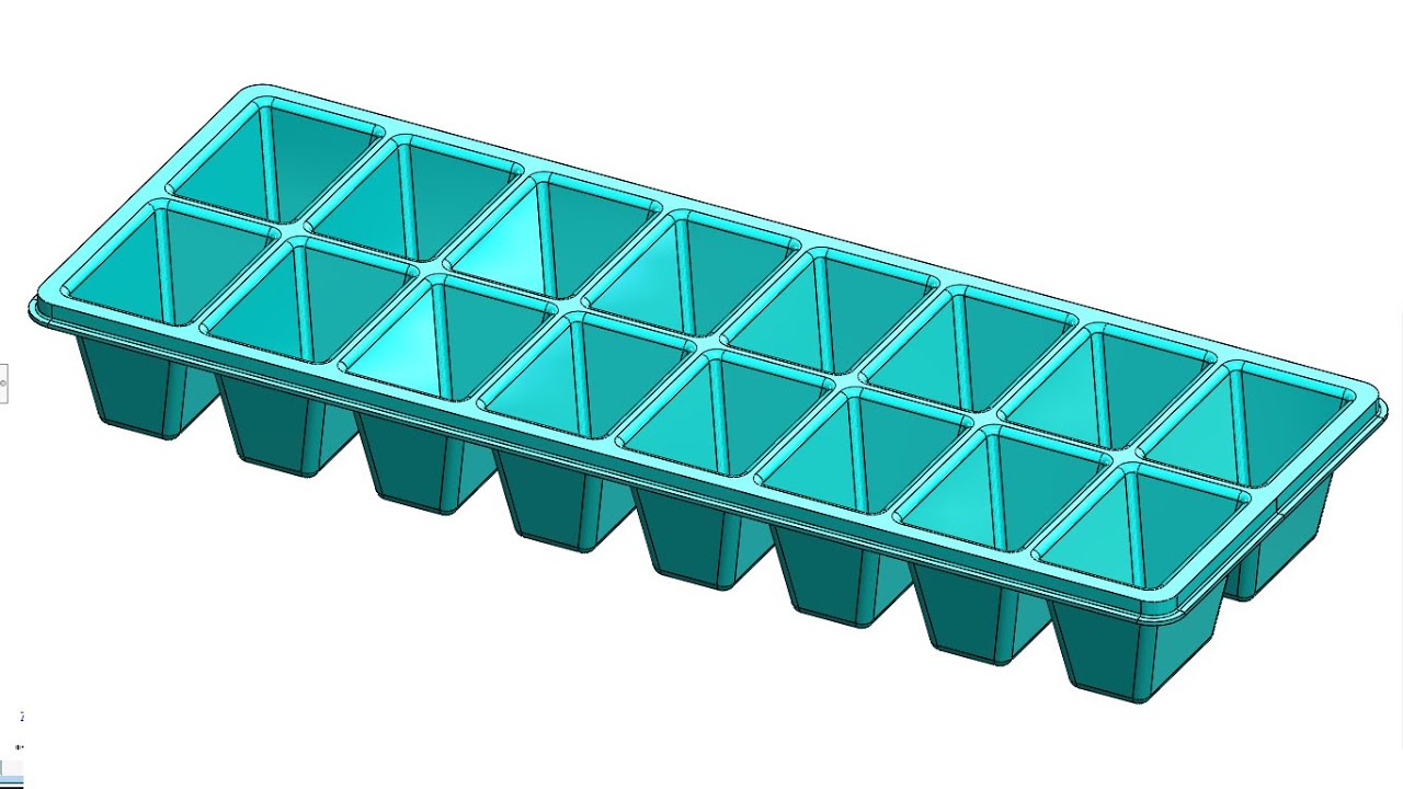 「DESIGN 72」 How to draw ice tray - solidworks tutorial