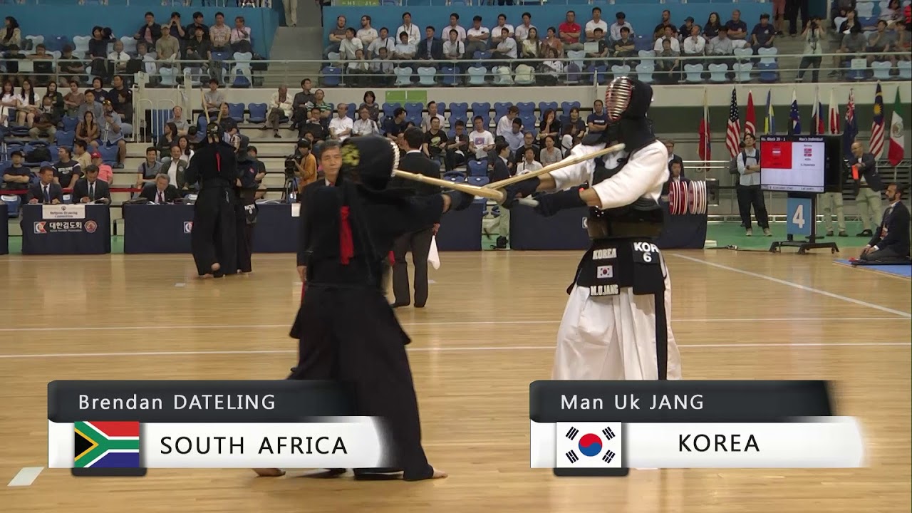 17th World Kendo Championships 3ch B.DATELING(RSA) vs M.JANG(KOR)
