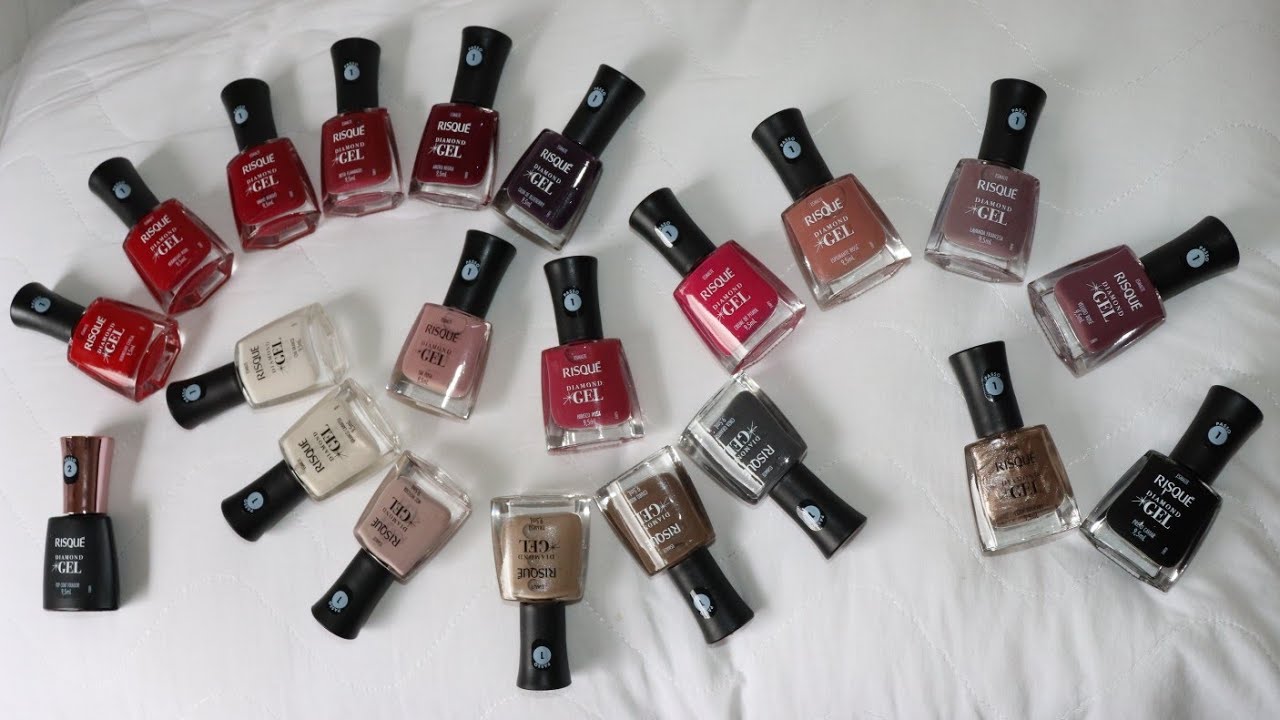 Esmaltes DIAMOND GEL da RISQUÉ (TODAS AS CORES) | Canal Juh Campos