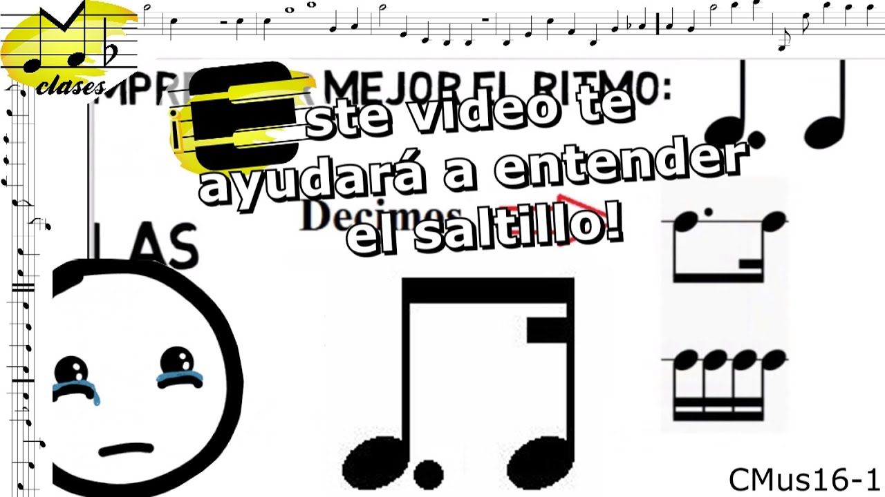 La corchea con puntillo y semicorchea (saltillo), y su ejecución. Lección musical 16-1, INTERACTIVA