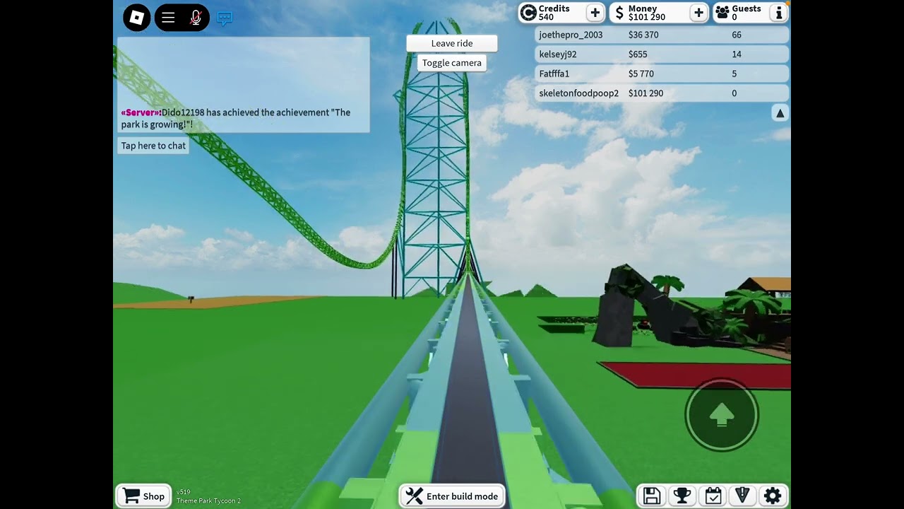 My 500 k dollar Kingda ka #themeparktycoon #themeparktycoon2 #roblox