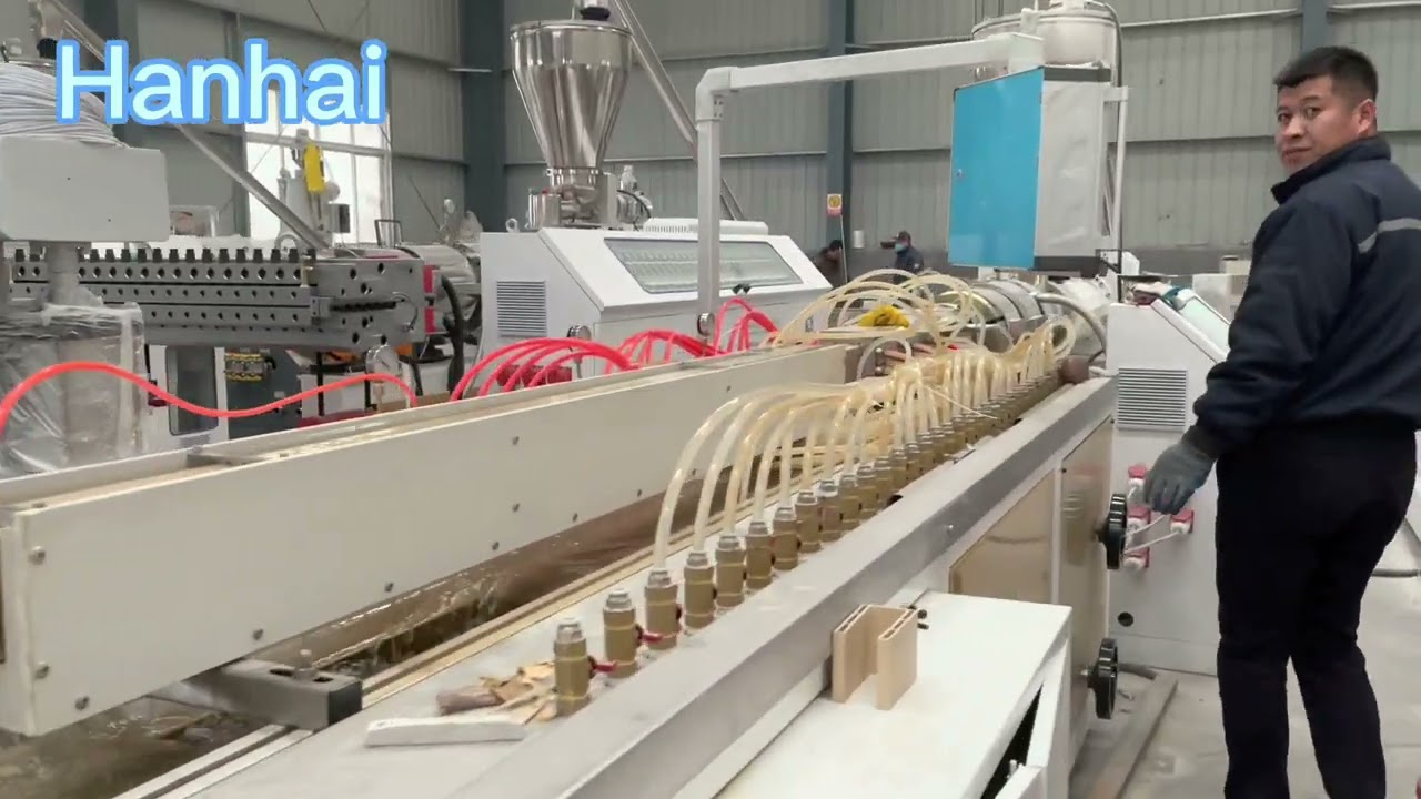 How to install and disassemble die head for wpc door panel frame profile machine