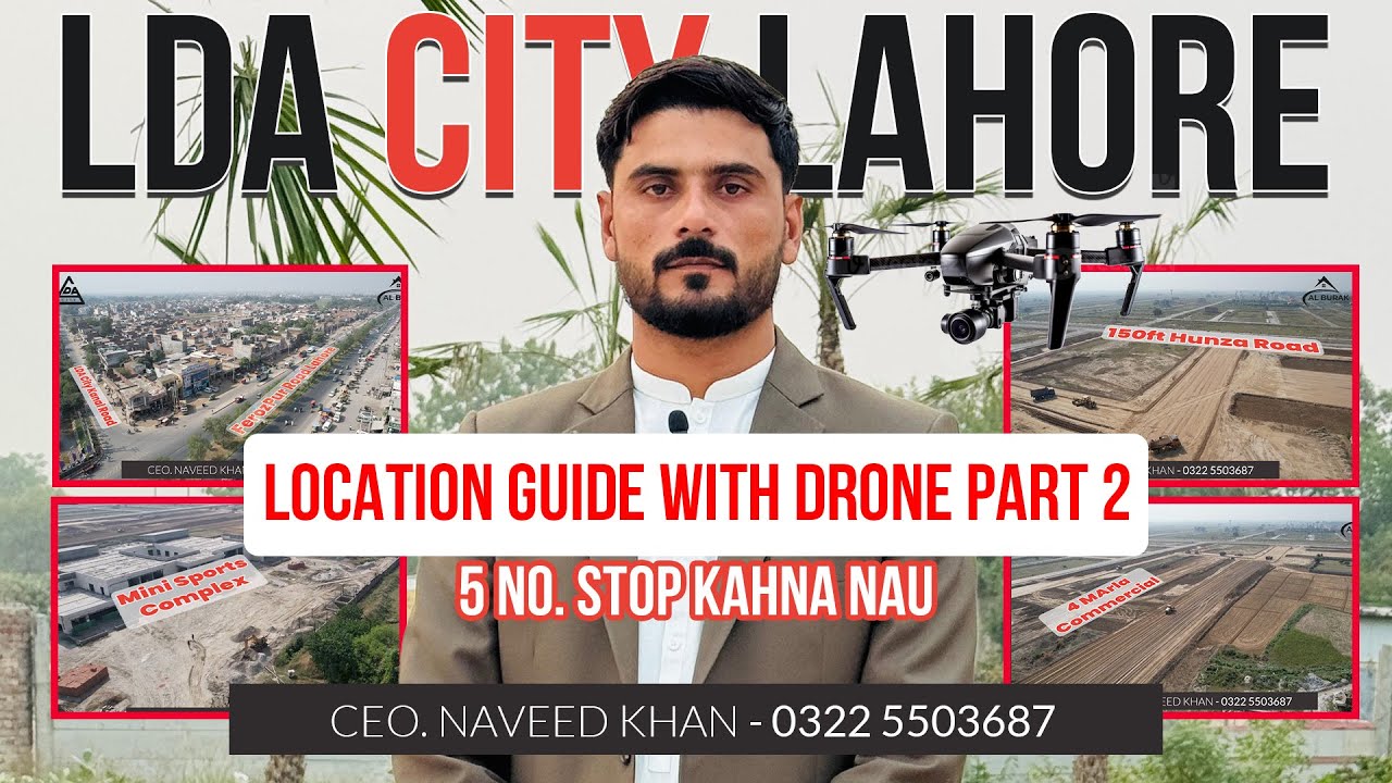 LDA City Lahore Latest Update | Drone View of Hunza Road, Commercial & Sports Complex Part 2