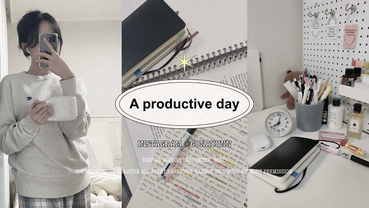 ✩𝐒𝐭𝐮𝐝𝐲 𝐕𝐥𝐨𝐠✩⡱ 공부 브이로그, 부지런하게 할 일 끝내기 .. !
