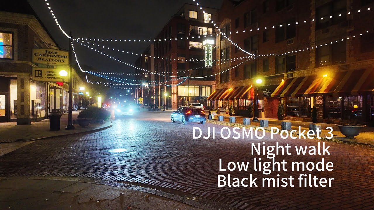 Night Walk in Downtown Oak Park | DJI Osmo Pocket 3 Low-Light + Black Mist Filter Test