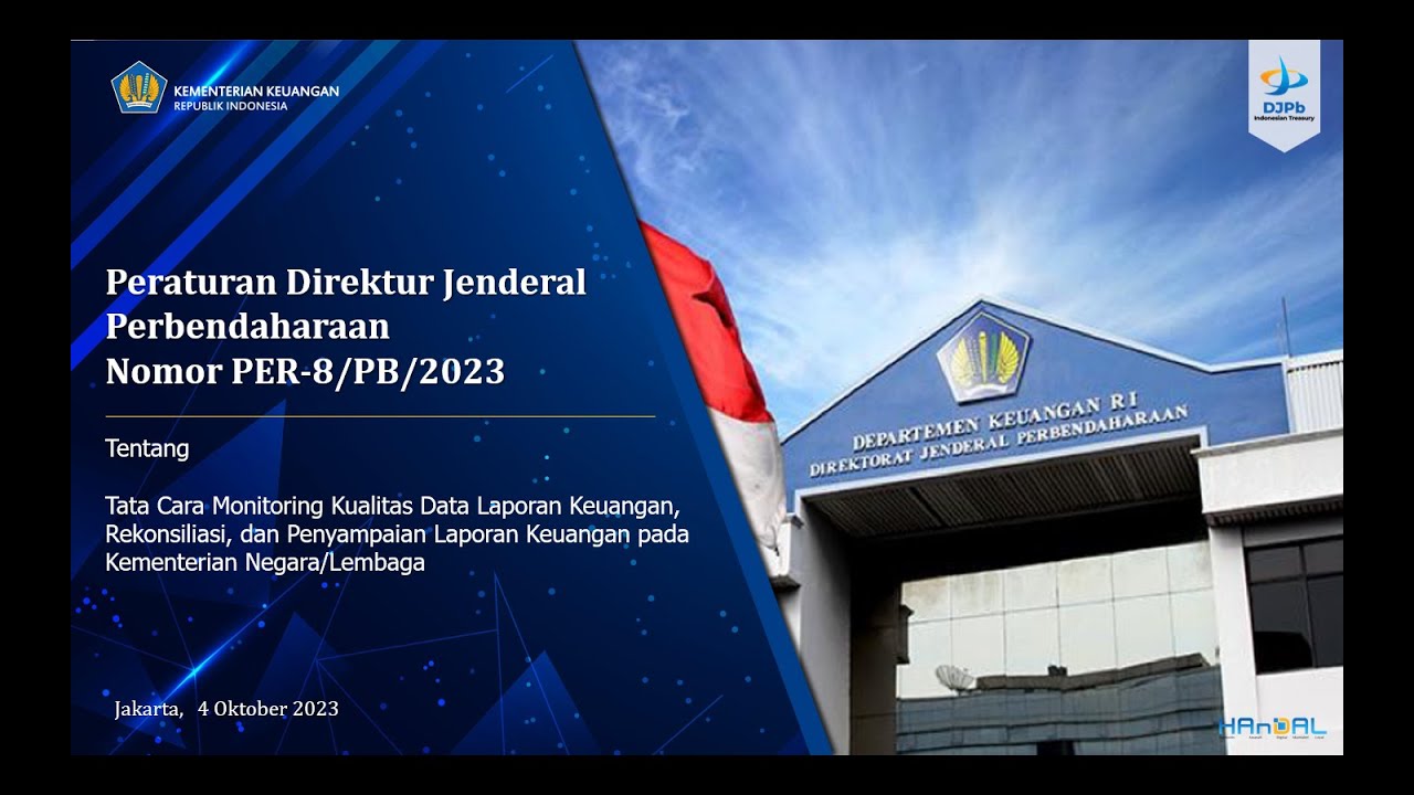 APK Online - Sosialisasi Perdirjen Perbendaharaan Nomor Per-8/PB/2023