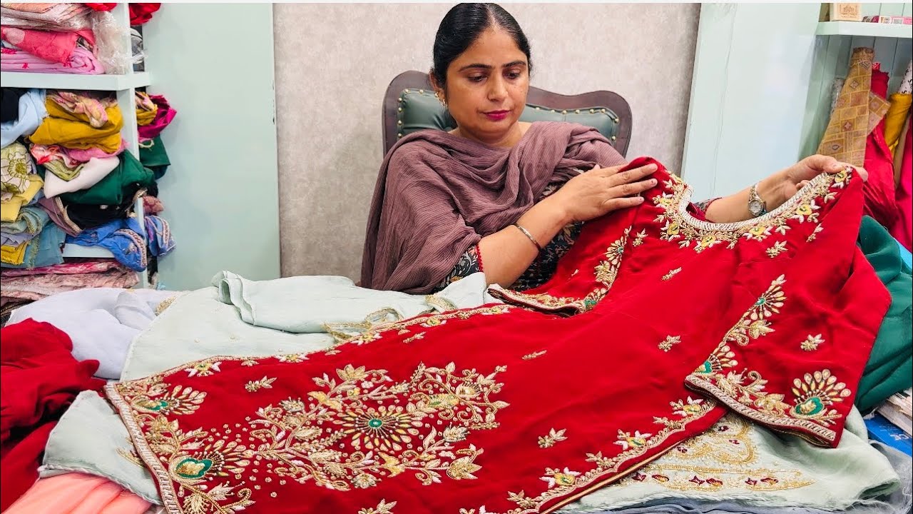 ਹੈਂਡ ਵਰਕ ਦੇ ਲਾਈਟ ਤੇ ਹੈਵੀ ਸੂਟ ਆਪਣੇ ਬਜਟ ਅਨੁਸਾਰ ਕਰਵਾ ਸਕਦੇ ਹੋ। Handwork beautiful Punjabi suits 