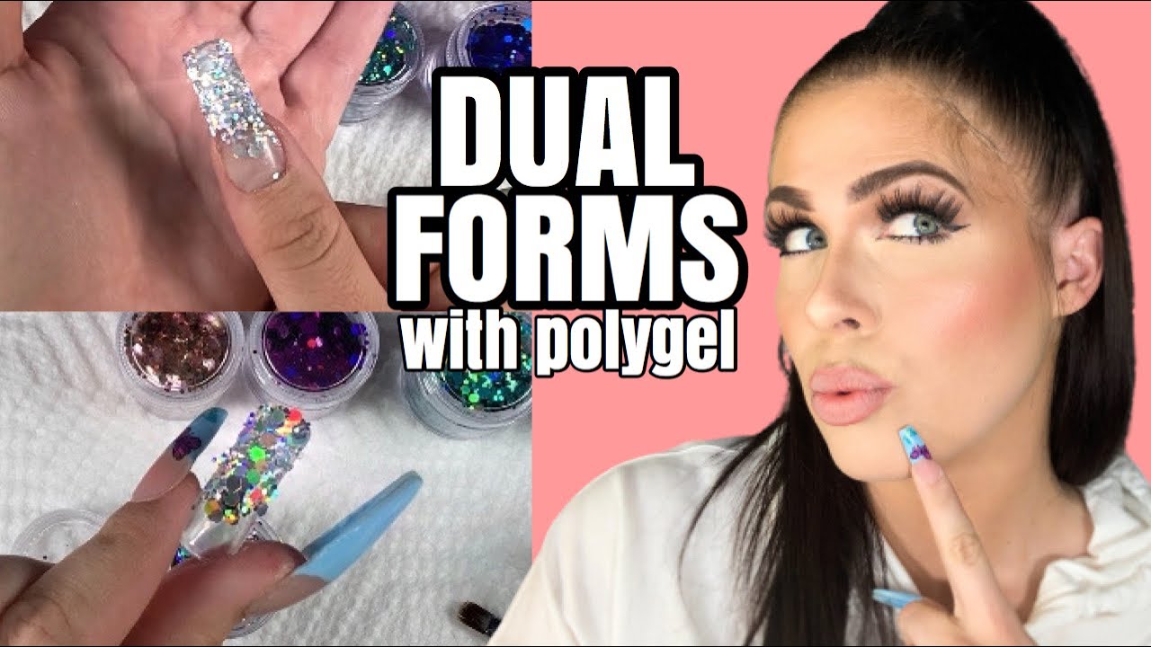 NEW DUAL FORM METHOD (Glass Nails with IBD Hard Gel) EASY DIY Encapsulated Polygel Nail Tutorial