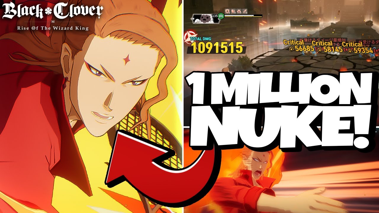 SEASON 3 FUEGOLEON 1 MILLION NUKE! THE BURN STACKS IS INSANELY BROKEN IN PVE! - Black Clover Mobile