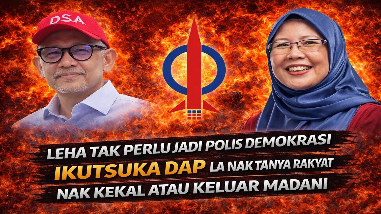 Leha tak perlu jadi polis demokrasi, ikut suka DAP la nak tanya rakyat nak kekal atau keluar Madani