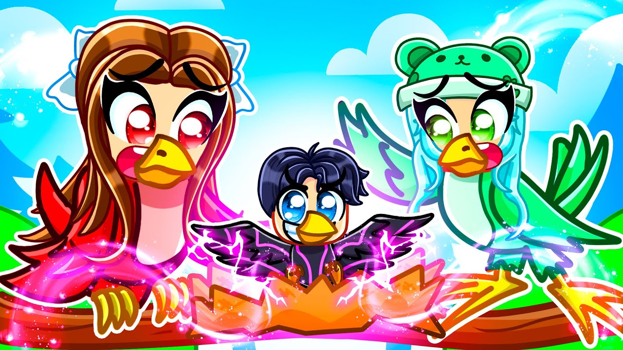 Born Into A BLACK PANTHER Bird Family In Feather Family! (Roblox)