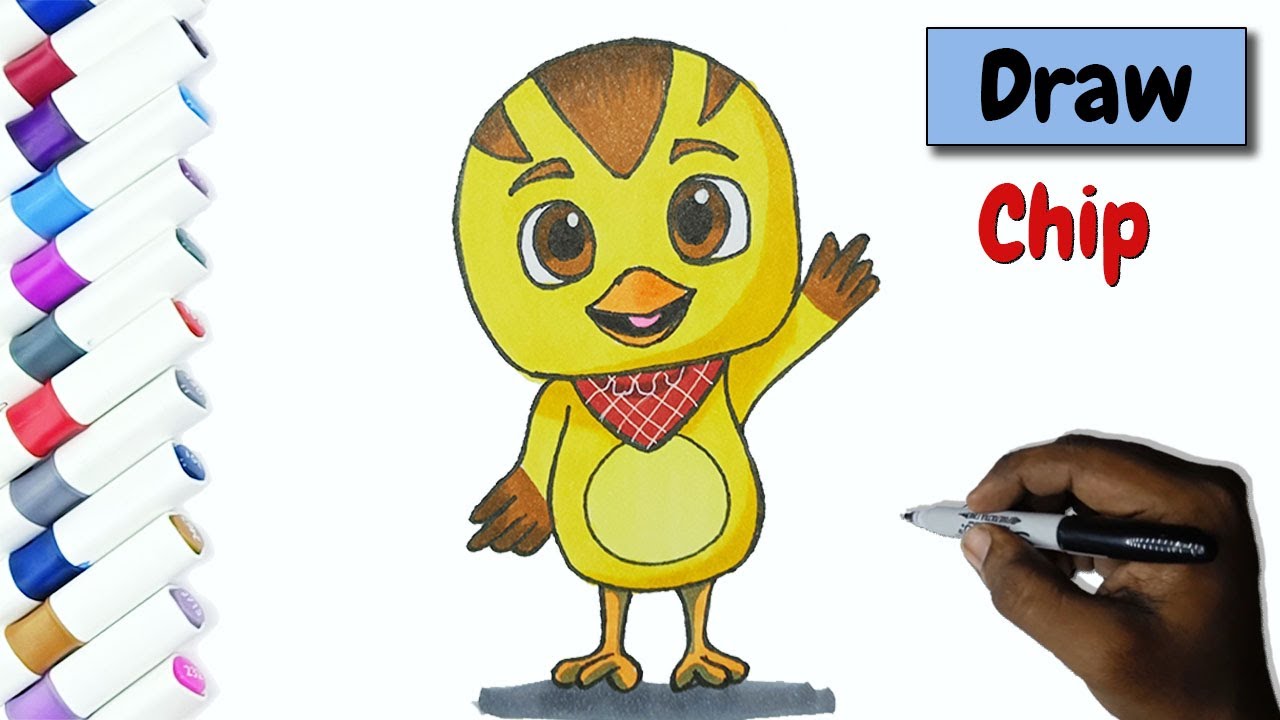 Drawing Chip !!! How To Draw Chip from Katuri