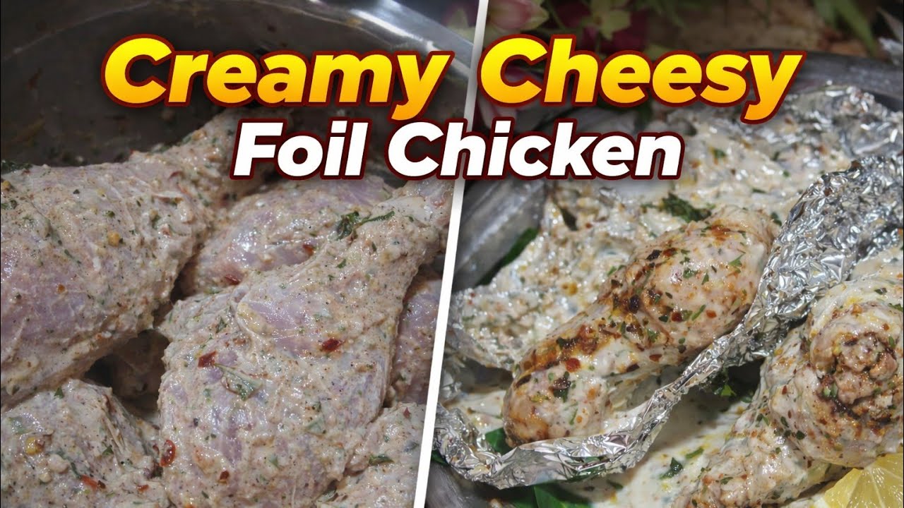 Eid Special Creamy Cheesy Foil Chicken | Easy & Tasty Recipe 🧀🍗