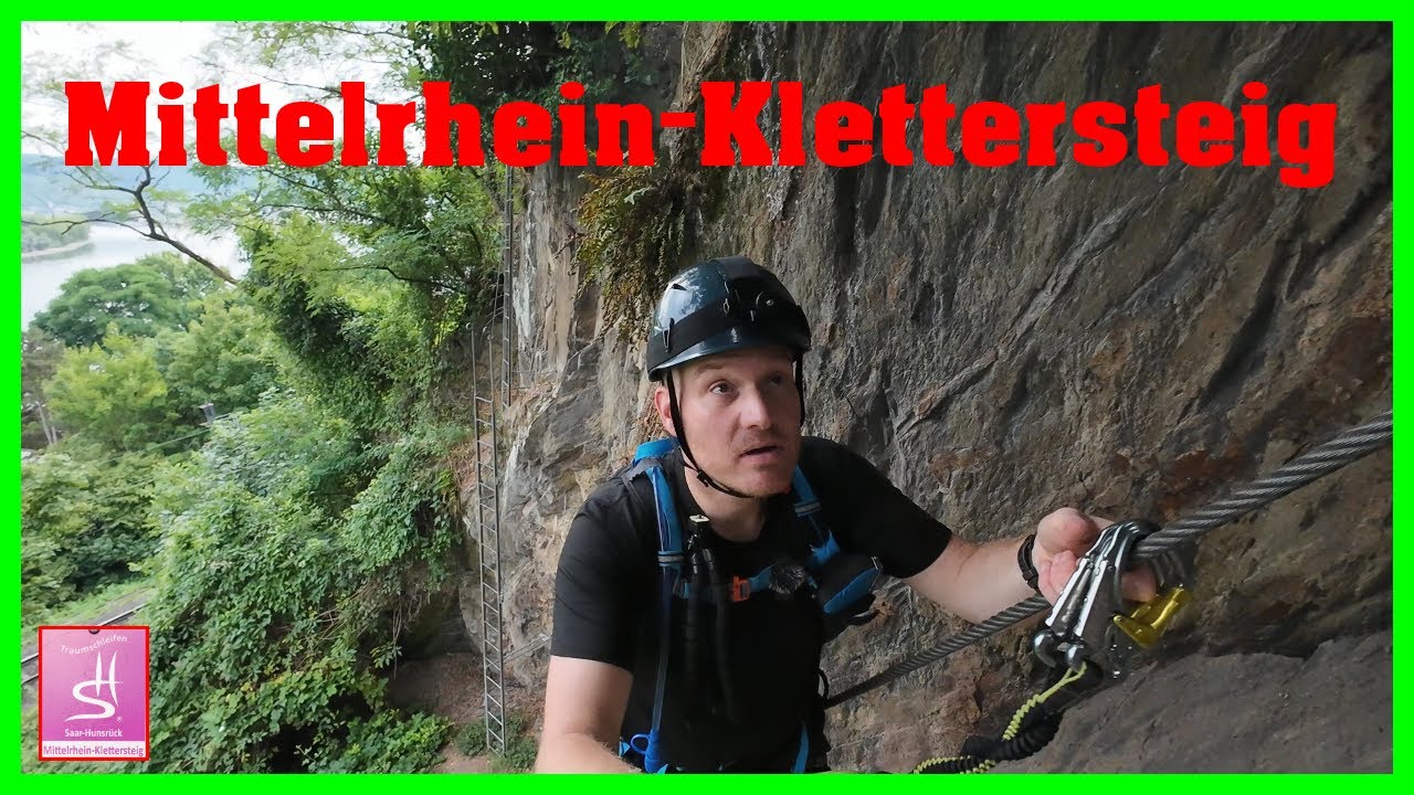 😱 Klettern auf dem Mittelrhein Klettersteig - Traumschleife [ENG SUB]