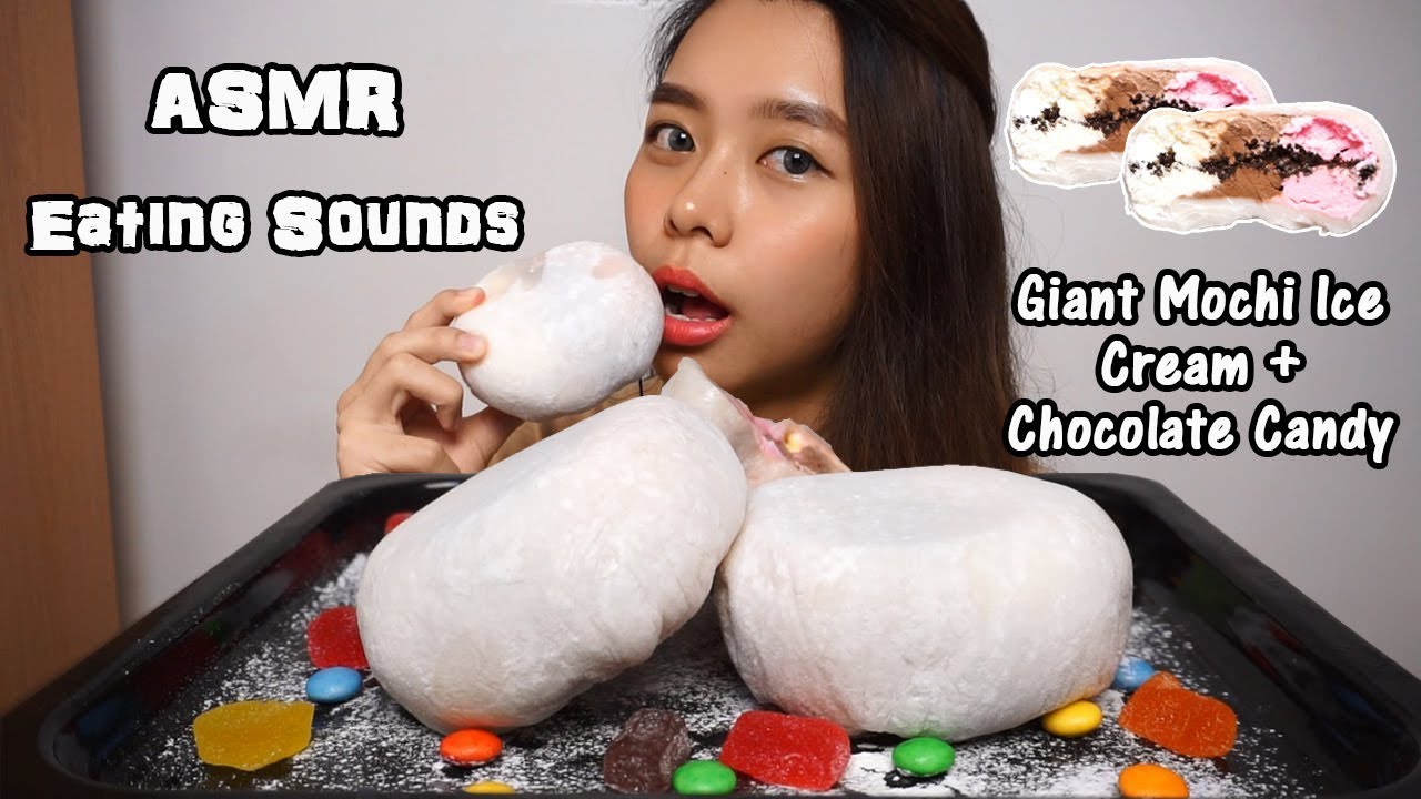 ASMR Giant Mochi Ice Cream *Moxie Beast Challenge* | Chewy Crunchy Eating Sounds | No Talking