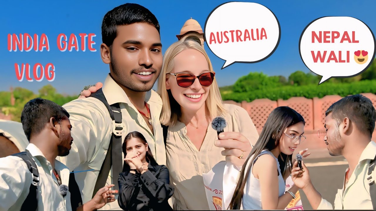 Part1India Gate Par Foreign Girl Ko Bola I Love You 😳 | Australia Girl Reaction | Delhi Street Vlog 
