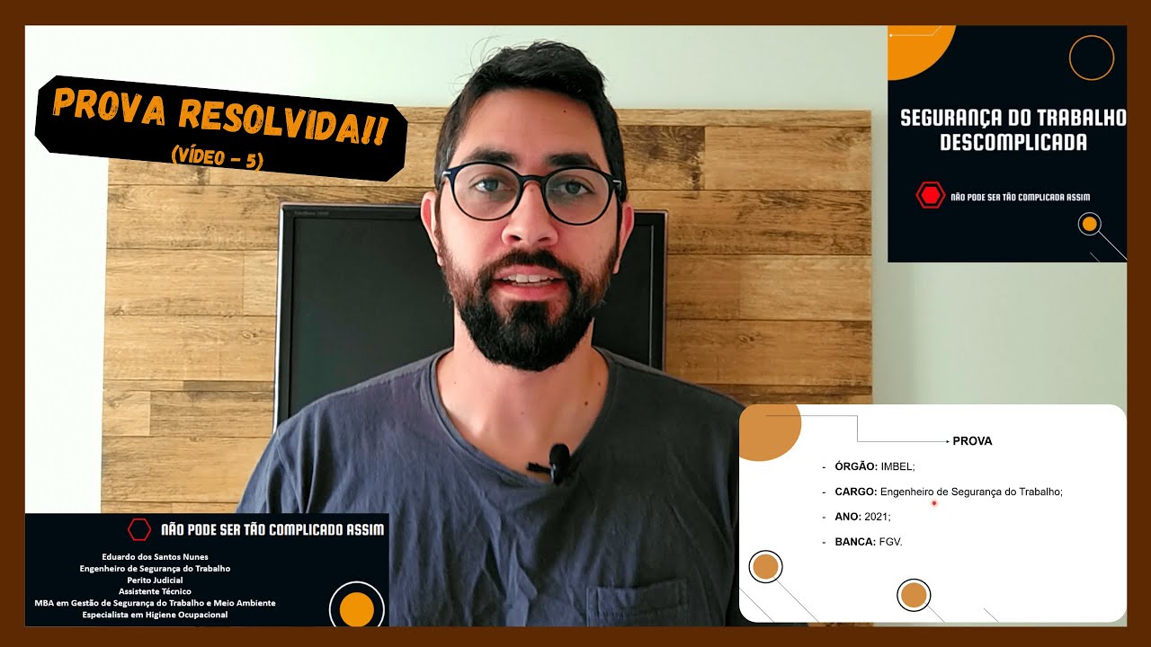 CONCURSO SEGURANÇA DO TRABALHO PROVA ESPECÍFICA COMENTADA 2021 [ENG. DE SEG. TRABALHO - VÍDEO 5]