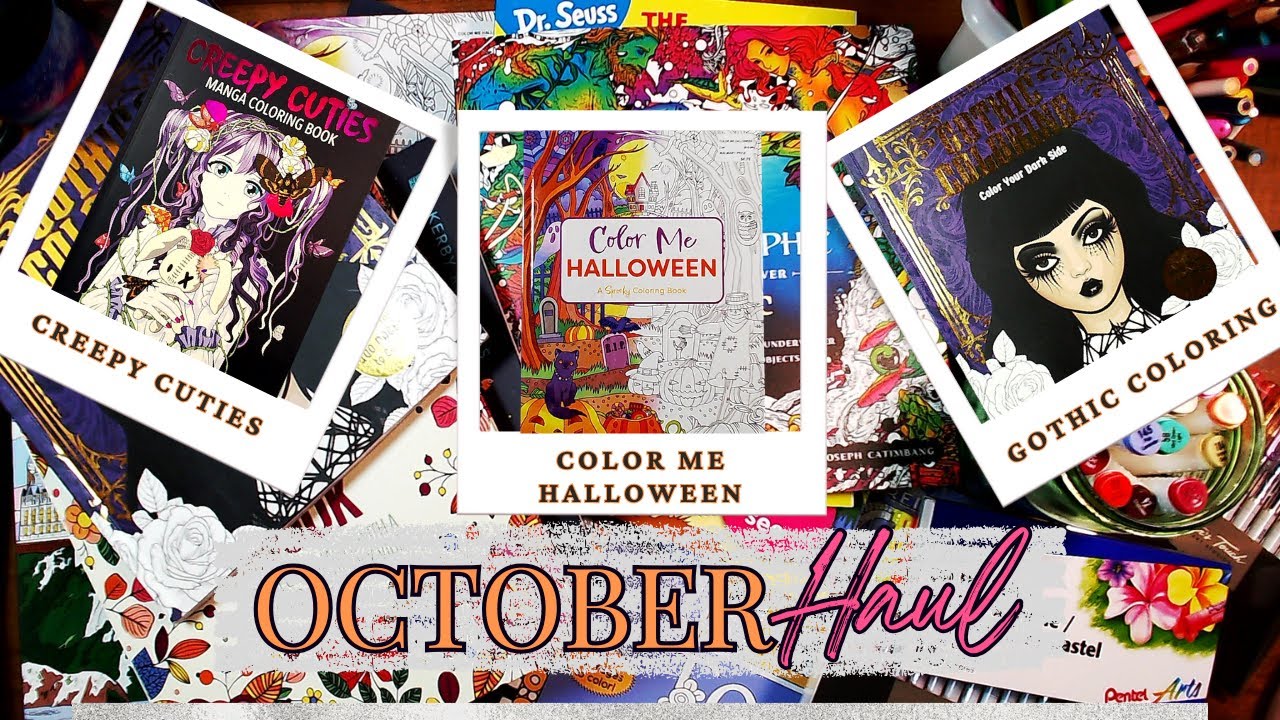 October 2025 Coloring Book Haul- Halloween, Color by Number & Cozy Finds|Late Night Coloring Mama