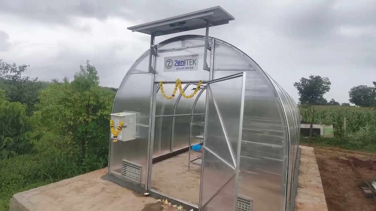 🌞 Zenitek's SOLDRY1210 -288 Solar Dryer Installed in Haveri, Karnataka | Sustainable Crop Drying